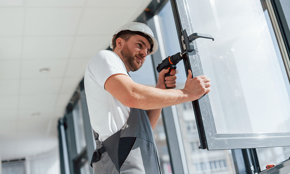 Professional window installation by Wolf River Construction, ensuring energy-efficient and high-quality solutions for modern spaces.