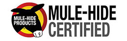 Mule-Hide Certified roofing badge logo representing trusted, high-quality and reliable roofing products used in Wolf River Construction projects.