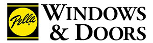 Pella Windows & Doors badge logo representing trusted, high-quality and premium window and door solutions provided by Wolf River Construction.